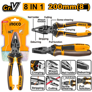 8 In 1 Multi-Function Combination Plier Ingco – Hmfcp28200