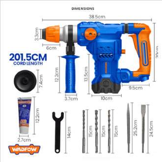 Wadfow Rotary Hammer 1500W-WRH2D32
