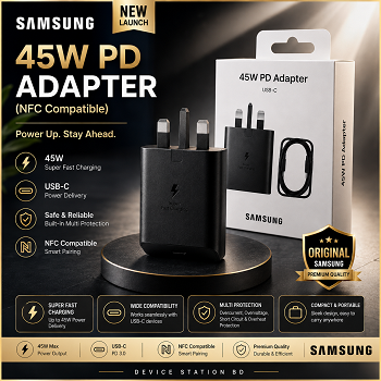 Original Samsung 45W Power Adapter Type-C Fast Charger (NFC Smart Pairing)