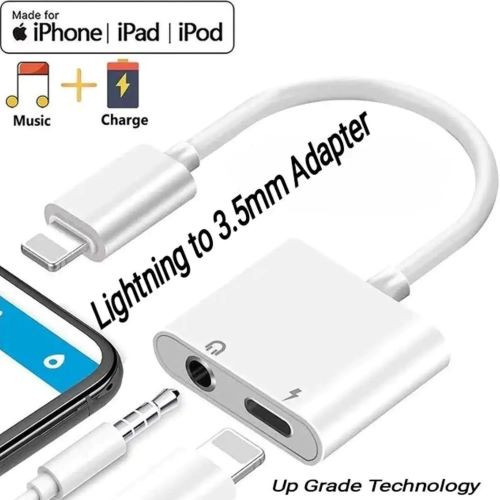 Lighting to 3.5mm jackk audio 2 in 1 adapter for mobile - MH030