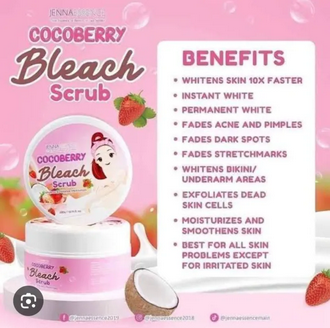 COCO BERRY Face & Body Bleaching Scrub (Whitens,exfoliates,moisturizes) - 300gm