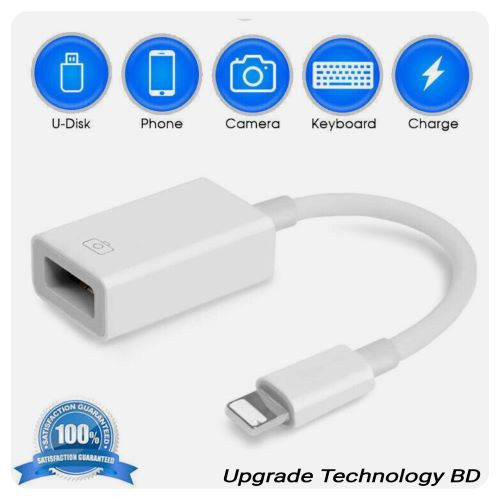 Lightning To Usb Camera Adapter Otg Cable For Ios 13 & Ipad Os Compatible With Iphone 11/11 Pro/Xs Max/Xr/8 Plus,Ipad Pro/Mini/Air - Type C Cable