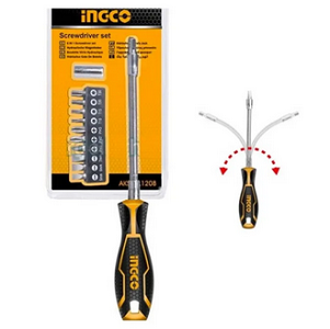 12 Pcs flexible shaft screwdriver set INGCO-AKSDFL1208