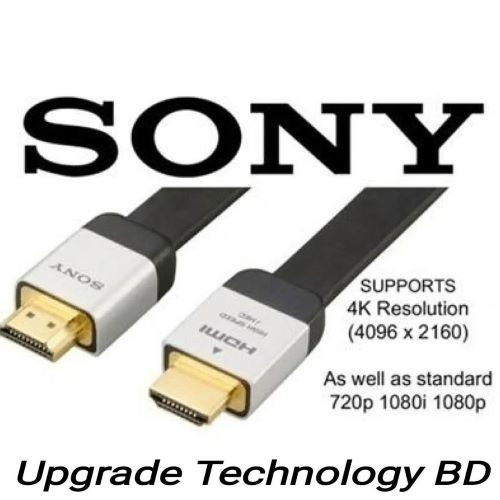 HDMI to HDMI SONY 2 Meter Cable HIGH SPEED HDMI CABLE 3D HD & 4K videos
