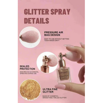 Fashion Highlighter Powder Spray High Gloss Glitter Powder Spray Shimmer Sparkle Powder Makeup for Face & Body