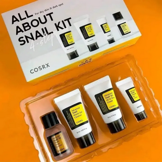 COSRX All About Snail Kit 4 In 1(Cleanser,Essence,Eye Cream,All in One Cream)-Original