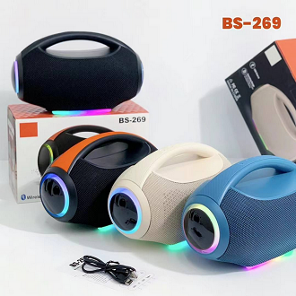 BS-269 Portable Bluetooth Speaker-30W High-Performance Sound with LED Lights