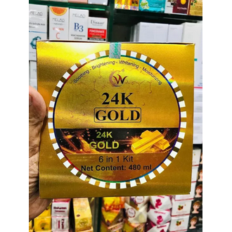 24K Gold Facial Kit Combo Set 6 in 1 Facial Beauty Treatments Skin Care Home Use Professional