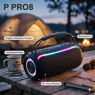 P PRO-8 Boombox 20W High Power Outdoor Wireless Subwoofer Bluetooth Speaker