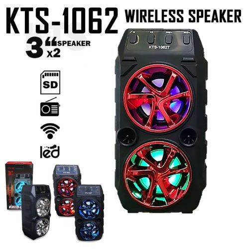 KTS-1062 Portable Wireless Karaoke Speaker with Mic Support (USB/SD)