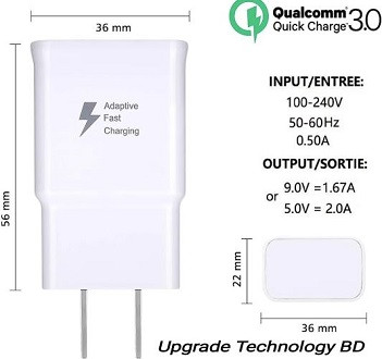 Samsung Galaxy 15W Charger with Type-B Data & Fast Charging Cable