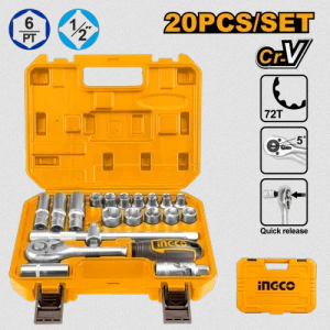 20 Pcs 1/2″ Socket Set Ingco – Hkts12201