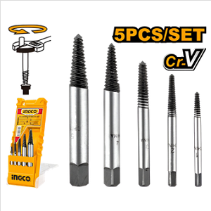 5Pcs Screw Extractor Set Ingco – ASE008