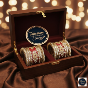 Rajasthani Tradition and Elegance: Exclusive Bridal Kundan Bangle Set