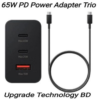 Samsung 65W PD Power Adapter Trio USB-A with 2 USB-C Ports