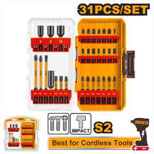 31 Pcs Impact Screwdriver Bits Set Ingco-Akdl11306