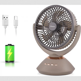 Joy Super JY-2570 Professional 6 Battery Rechargeable Portable Table Fan