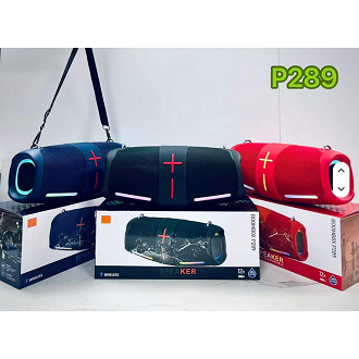 Boombox P289 Wireless Speaker - Portable Handheld Speaker with Subwoofer, Ambient Light, Card Insertable Outdoor Speaker