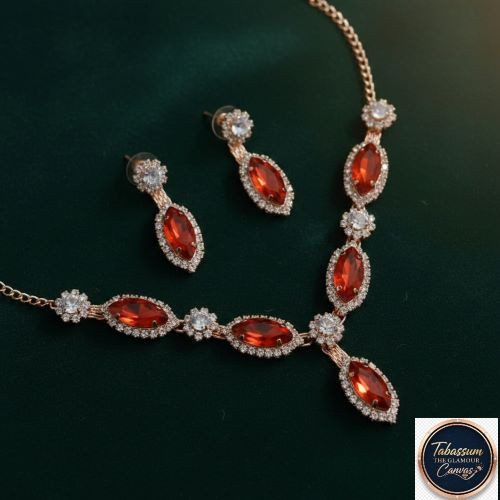 Charming Red Crystal Jewelry Set