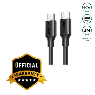 UGREEN 10306 USB Type-C Male to Male Black 2 Meter 3A Data Cable