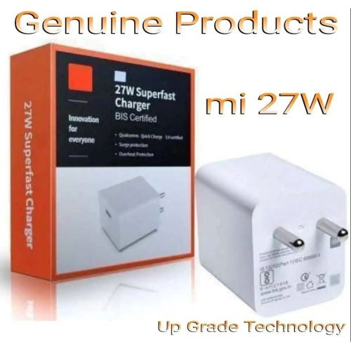mi 27W Super-fast 3A Mobile Charger with Type-C Cable (Qualcomm Quick Charge 3.0)