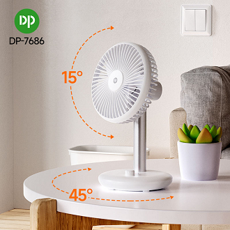 DP 7686 Mini Rechargeable Fan–Premium Digital Display