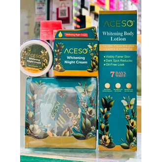 Aceso Full Face & Body Whitening Combo