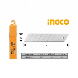 10pcs EXTRA SNAP OFF BLADE 18x100mm INGCO-HKNSB112