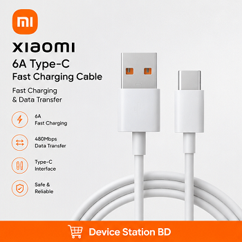 Xiaomi 6A Fast Charging Cable (66W-120W) USB-A to Type-C