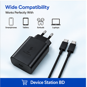 Samsung 25W PD Power Adapter with USB-C to USB-C Cable (3A) Combo Pack