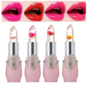 Color Change Long Lasting Jelly Flower Transparent Lipstick