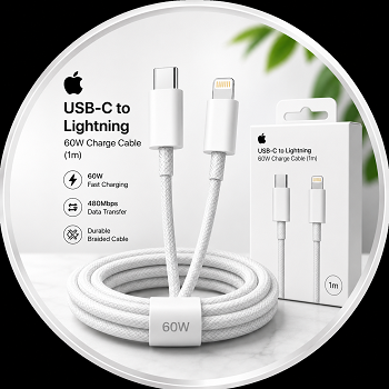 Apple 60W USB-C to Lightning Fast Charging & Data Transfer Cable