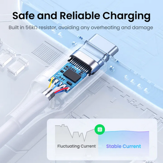 UGREEN 10306 USB Type-C Male to Male Black 2 Meter 3A Data Cable