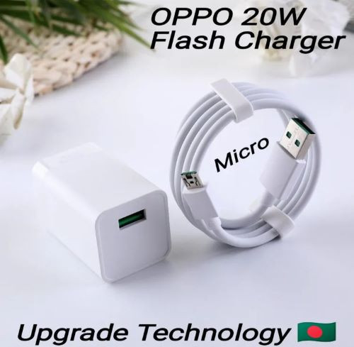 OPPO 4V/5A 20W Super-VOOC Charger with Micro Fast Charging Cable
