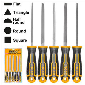 5 Pcs Steel File Set Ingco – Hktfs0508
