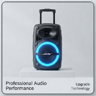 AY-12 Bluetooth Wireless Microphone & Rechargeable Functions Trolley Speakers