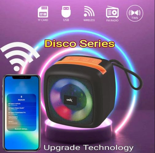 Portable Wireless Disco Series Speaker X-911 with Bluetooth, FM Radio, AUX, TF Memory Card Reader and USB Pen Drive