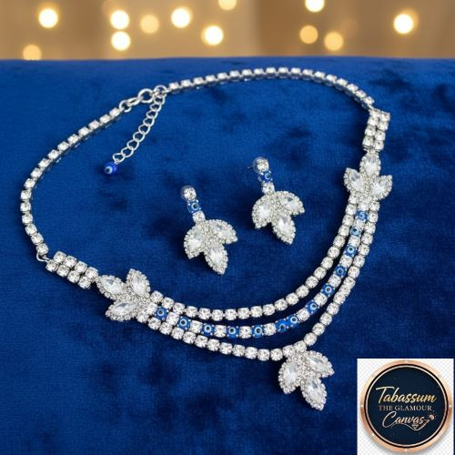Attractive American Diamond (AD) Necklace Set