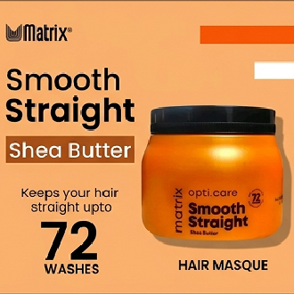 Matrix Opti Care Smooth Straight Hair Masque With Shea Butter, 490g-Hair Mask