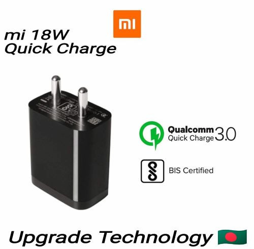 Mi 18W Fast Charging Adapter with Type-C Cable (Black, Qualcomm Quick Charge 3.0)