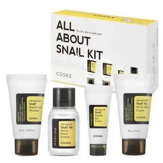 COSRX All About Snail Kit 4 In 1(Cleanser,Essence,Eye Cream,All in One Cream)-Original