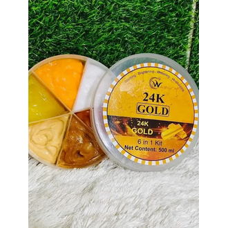 24K Gold Facial Kit Combo Set 6 in 1 Facial Beauty Treatments Skin Care Home Use Professional