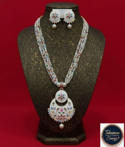 Charming Multicolor Beaded Ethnic Necklace Set
