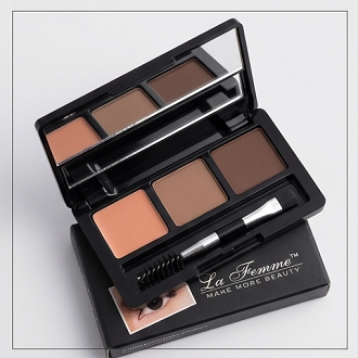 La Femme Original Waterproof Eyebrow Kit with brush